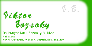 viktor bozsoky business card